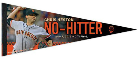 Chris Heston NO-HITTER San Francisco Giants Premium Felt Commemorative PENNANT - Wincraft