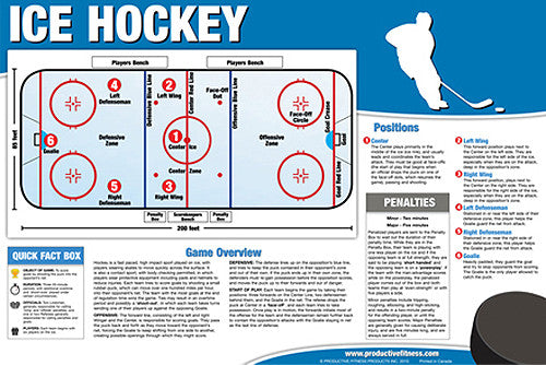 Ice Hockey Instructional Wall Chart - Productive Fitness