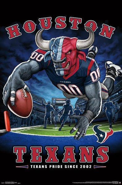 Houston Texans "Texans Pride Since 2002" NFL Theme Art Poster - Liquid Blue/Trends Int'l.