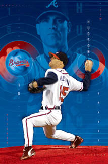 Tim Hudson "Ace" Atlanta Braves MLB Pitcher Baseball Action Poster - Costacos 2005