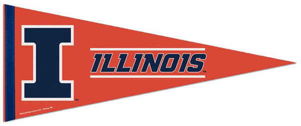 Illinois Fighting Illini Official Team Logo Premium Felt Collector's Pennant - Wincraft Inc.