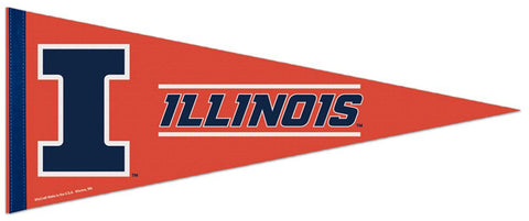 Illinois Fighting Illini Official Team Logo Premium Felt Collector's Pennant - Wincraft Inc.