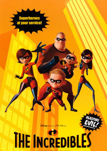 Disney-Pixar "The Incredibles" (2004) SUPERHEROES Poster Print