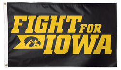 University of Iowa Hawkeyes "Fight For Iowa" Official NCAA Deluxe 3'x5' Team Flag - Wincraft
