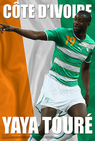 Yaya Toure "Ivory Coast Cool" World Cup 2014 Soccer Superstar Poster - Starz