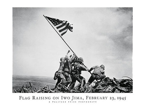 Flag Raising on Iwo Jima (February 23, 1945) Poster Print -  NYGS