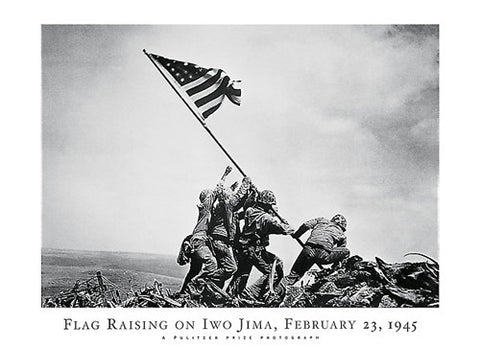 Flag Raising on Iwo Jima (February 23, 1945) Poster Print - NYGS