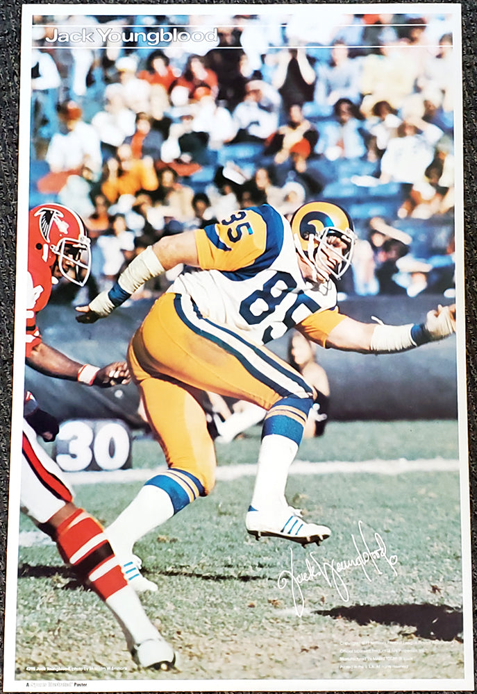 Jack Youngblood 'Superstar' Los Angeles Rams Vintage Original Poster -  Sports Illustrated by Marketcom 1977