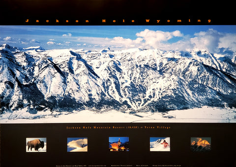 Jackson Hole Mountain Resort Skiing Panoramic Poster - Focus Productions