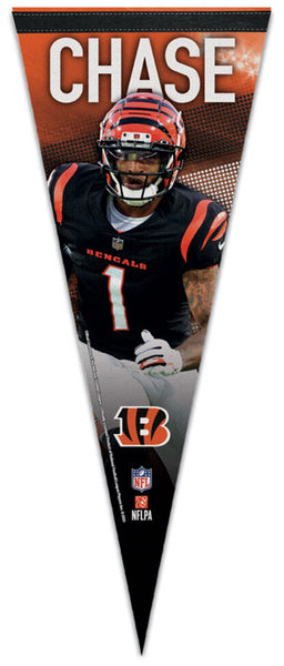 Ja'Marr Chase Cincinnati Bengals NFL Action Signature Series Premium Felt Collector's Pennant - Wincraft Inc.