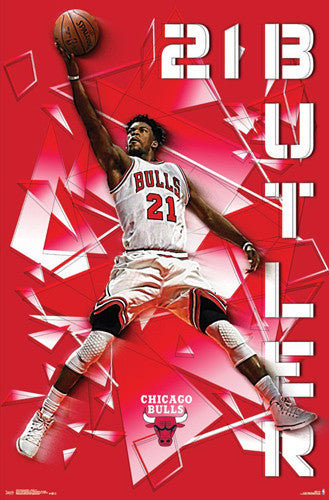 Jimmy Butler "Smashing" Chicago Bulls Official NBA Basketball Poster - Trends 2017