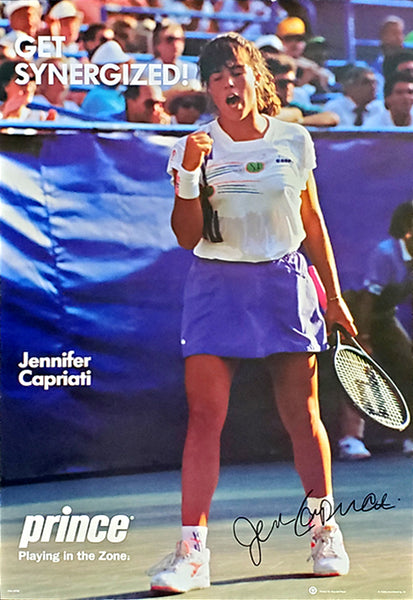 Jennifer Capriati "Synergized!" Tennis Action Poster - Prince 1991