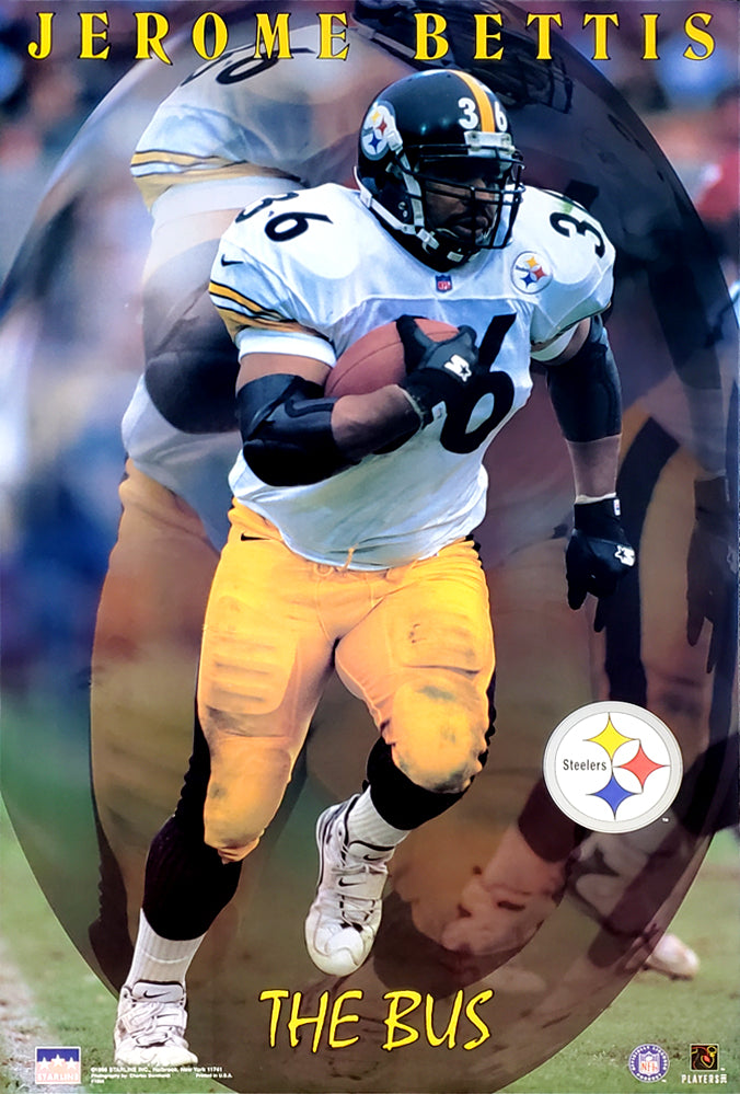 Jerome Bettis 'The Bus' Pittsburgh Steelers NFL Poster - Starline 1998
