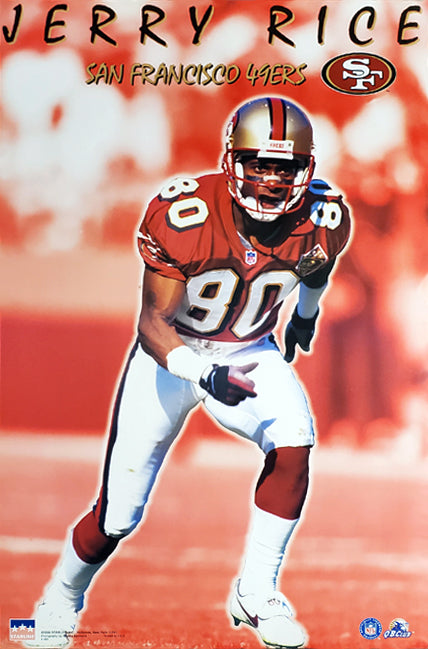 Jerry Rice 'Going Deep' San Francisco 49ers Poster - Starline 1998 – Sports  Poster Warehouse
