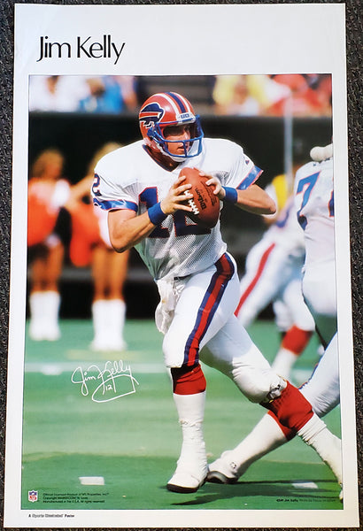 Jim Kelly "Superstar" Buffalo Bills Vintage Original Poster - Sports Illustrated by Marketcom 1986