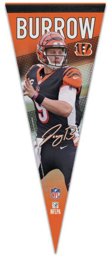 Joe Burrow Cincinnati Bengals NFL Action Signature Series Premium Felt Collector's Pennant - Wincraft Inc.