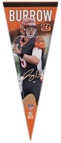 Joe Burrow Cincinnati Bengals NFL Action Signature Series Premium Felt Collector's Pennant - Wincraft Inc.