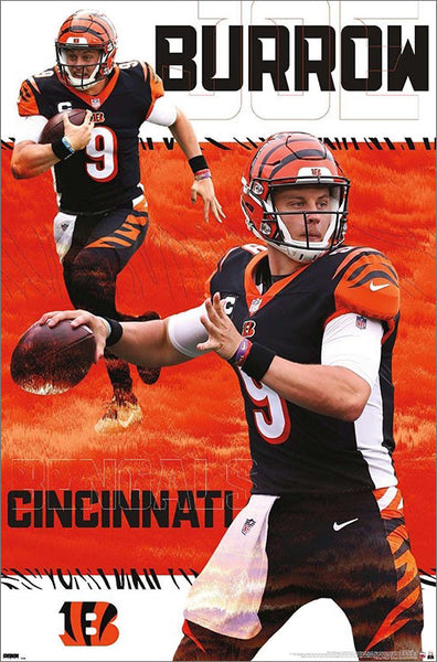 Joe Burrow "Superstar" Cincinnati Bengals QB NFL Action Wall Poster - Trends International