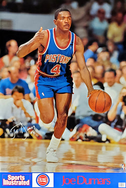 Joe Dumars "Superstar" Detroit Pistons NBA Action Poster - Marketcom Sports Illustrated 1990