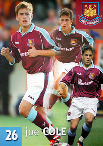 Joe Cole West Ham United Action Poster - UK 2000