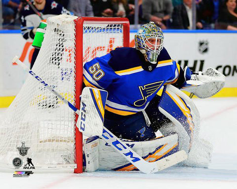 Jordan Binnington "Stanley Cup Warrior" St. Louis Blues Goalie Premium Poster Print - Photofile 16x20