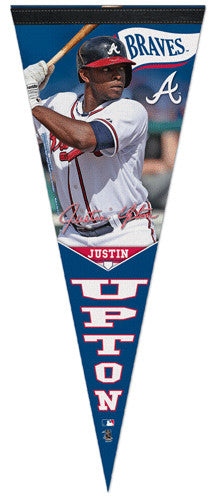 Justin Upton "Signature" Atlanta Braves Premium Felt Collector's Pennant - Wincraft 2013