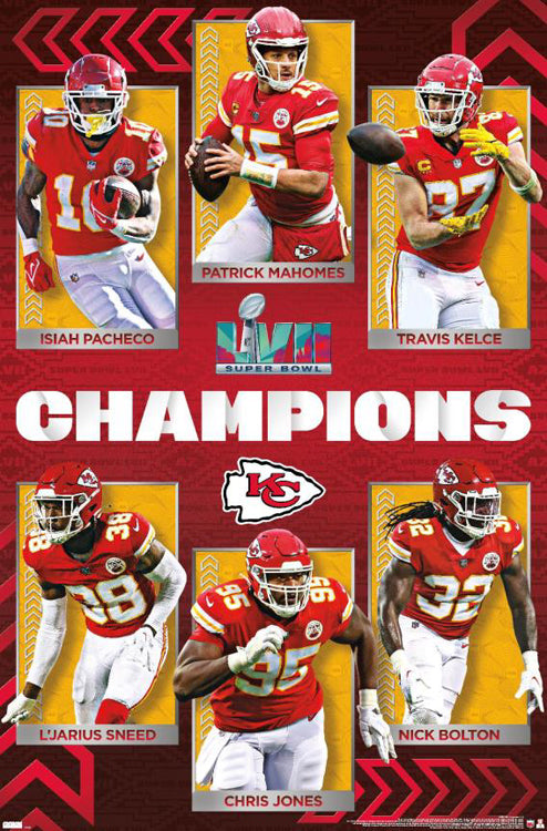NFL Kansas City Chiefs - Super Bowl LVII Team Logo Wall Poster