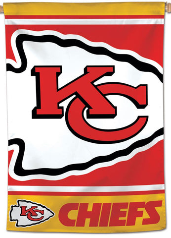 Kansas City Chiefs Logo-Style Official NFL Team 28x40 Wall BANNER - Wincraft Inc.