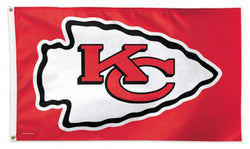 Kansas City Chiefs Official NFL Football Deluxe-Edition 3'x5' Flag - Wincraft Inc.