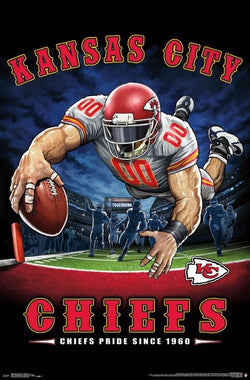 Kansas City Chiefs "Chiefs Pride Since 1960" NFL Theme Art Poster - Liquid Blue/Trends Int'l.