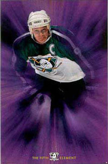 Paul Kariya "Fifth Element" Anaheim Mighty Ducks Poster - Costacos 1997