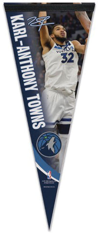 Karl-Anthony Towns "Signature Series" Minnesota Timberwolves Premium Felt Collector's PENNANT - Wincraft 2017