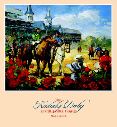 Official Poster of the 2004 Kentucky Derby Horse Racing Poster (Artist Francis Livingston)