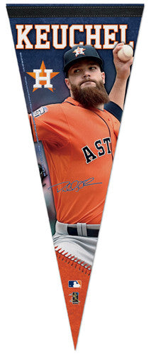 Dallas Keuchel "Signature Series" Houston Astros Official MLB Premium Felt Pennant - Wincraft Inc.