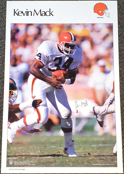 Kevin Mack "Superstar" Cleveland Browns Vintage Original Poster - Sports Illustrated by Marketcom 1987