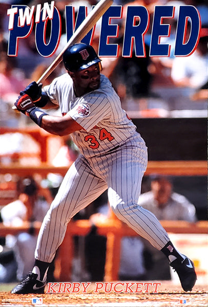Kirby Puckett "Twin Powered" Minnesota Twins MLB Baseball Action Poster - Costacos 1991