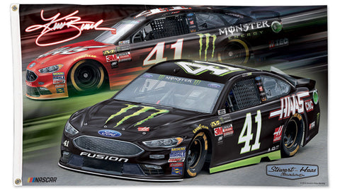 Kurt Busch NASCAR #41 Haas Monster Energy Ford Fusion Huge 3' x 5' Banner DELUXE Flag - Wincraft