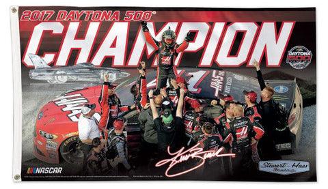 Kurt Busch 2017 Daytona 500 Champion Official NASCAR Deluxe-Edition 3'x5' Flag - Wincraft