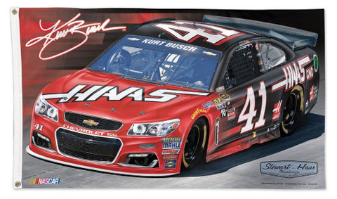 Kurt Busch NASCAR #41 Haas Chevrolet SS Huge 3' x 5' Banner DELUXE Flag - Wincraft