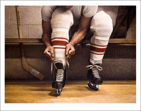 Lacing Up by Ken Danby Hockey Art Poster Print - Danby Studios