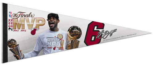 LeBron James Back-to-Back NBA Finals MVP Premium Felt Collector's Pennant - Wincraft 2013