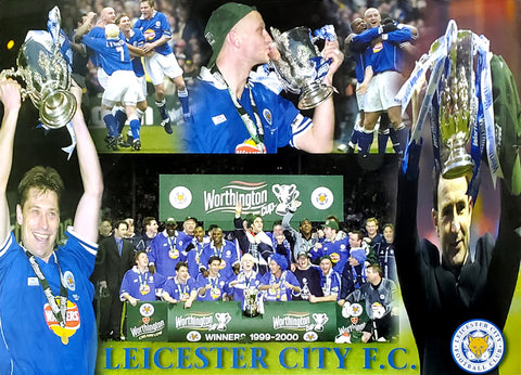 Leicester City Worthington Cup Champions 2000 Commemorative Poster - U.K.