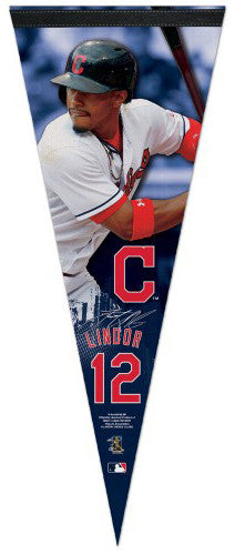 Francisco Lindor Signature Series Cleveland Indians Premium Felt Collector's PENNANT - Wincraft Inc.