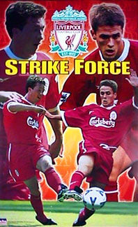 Liverpool F.C. "Strike Force" Robbie Fowler and Michael Owen EPL Action Poster - Starline 1999