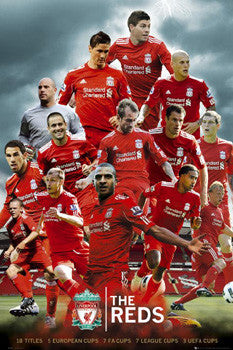 Liverpool FC "The Reds" 16-Players In Action EPL Football Soccer Poster - GB Eye (UK), 2010/11