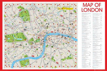 Illustrated Wall Map of London, England - GB Eye Ltd.