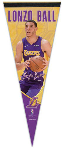 Lonzo Ball "Signature Series" Los Angeles Lakers Premium Felt Collector's PENNANT - Wincraft 2018