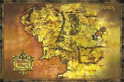 Map of Middle Earth Poster (from J.R.R. Tolkien's The Lord of the Rings) - GB Eye Inc.