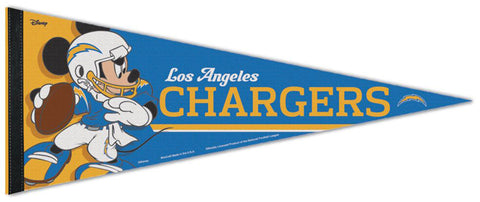 Los Angeles Chargers "Mickey Mouse QB Gunslinger" Official NFL/Disney Premium Felt Pennant - Wincraft Inc.