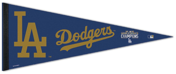 Los Angeles Dodgers 2020 World Series Champions Premium Felt Collector's Pennant - Wincraft
